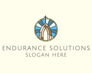 Church Stained Glass logo design