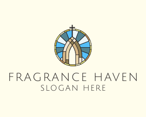 Church Stained Glass logo design