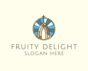 Church Stained Glass logo design