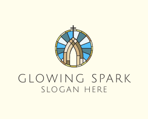 Church Stained Glass logo design