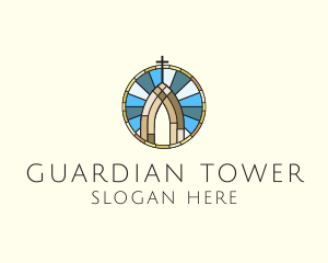 Church Stained Glass logo design