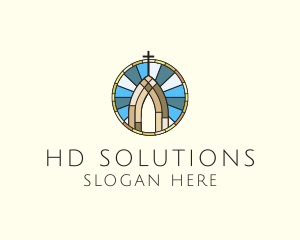 Church Stained Glass logo design