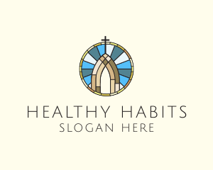 Church Stained Glass logo design