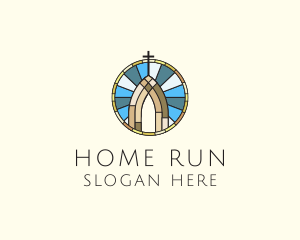 Church Stained Glass logo design