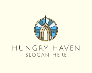 Church Stained Glass logo design