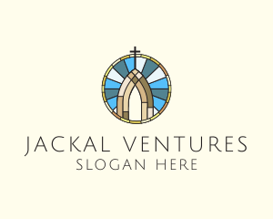 Church Stained Glass logo design