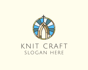 Church Stained Glass logo design