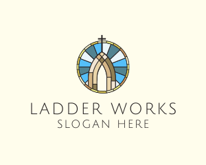 Church Stained Glass logo design