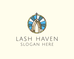 Church Stained Glass logo design