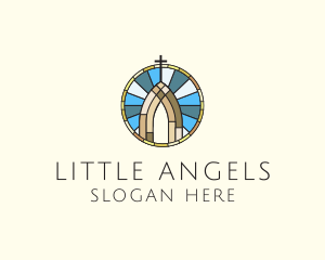 Church Stained Glass logo design