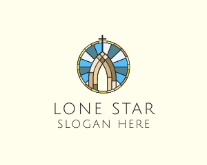 Church Stained Glass logo design