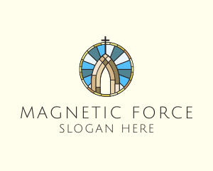 Church Stained Glass logo design