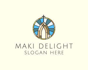 Church Stained Glass logo design