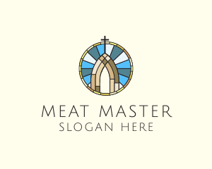 Church Stained Glass logo design