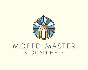 Church Stained Glass logo design