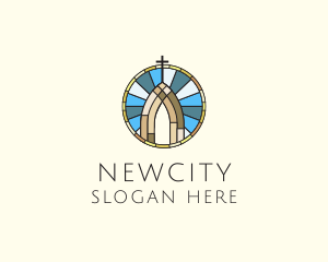 Church Stained Glass logo design