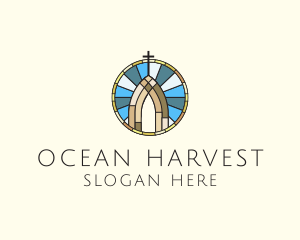 Church Stained Glass logo design