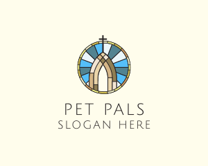 Church Stained Glass logo design