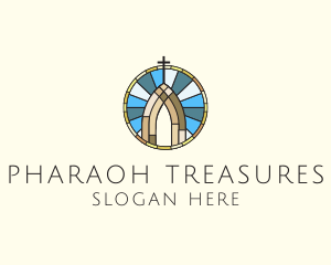 Church Stained Glass logo design