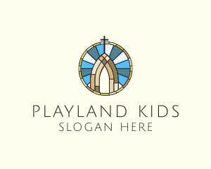 Church Stained Glass logo design