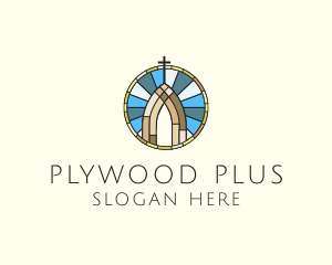 Church Stained Glass logo design