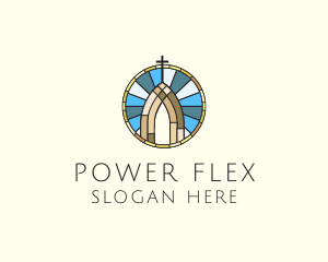 Church Stained Glass logo design