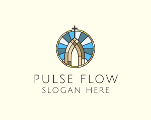 Church Stained Glass logo design