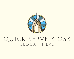 Church Stained Glass logo design