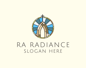 Church Stained Glass logo design