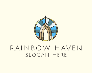 Church Stained Glass logo design