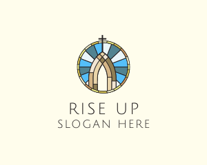 Church Stained Glass logo design