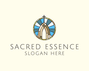 Church Stained Glass logo design