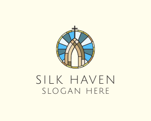 Church Stained Glass logo design