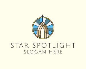 Church Stained Glass logo design