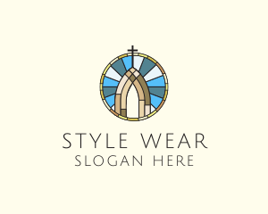 Church Stained Glass logo design