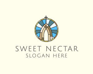 Church Stained Glass logo design