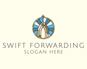 Church Stained Glass logo design