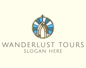 Church Stained Glass logo design