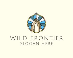 Church Stained Glass logo design