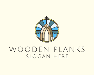 Church Stained Glass logo design