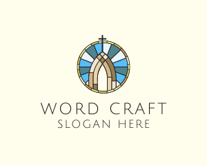 Church Stained Glass logo design