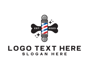 Pole - Pet Grooming Barber logo design