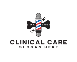 Pet Grooming Barber logo design