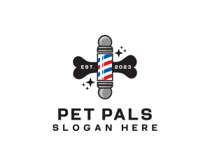 Pet Grooming Barber logo design