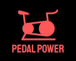 Cycling - Red Spin Cycle Fitness Bike logo design