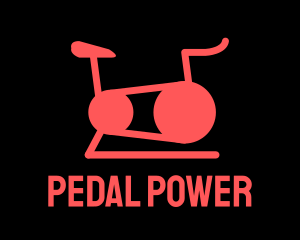 Red Spin Cycle Fitness Bike logo design