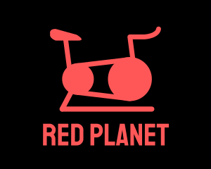 Red Spin Cycle Fitness Bike logo design