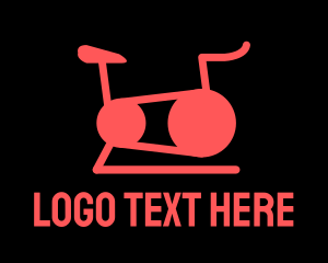 Bike - Red Spin Cycle Fitness Bike logo design