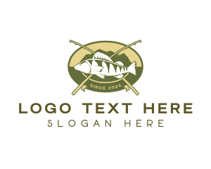 Fishing Rod Fisherman Logo