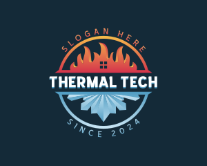 Temperature Thermal Ventilation logo design